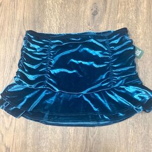 Wild Fable Teal Blue Velour Mini Skirt   Size XXL